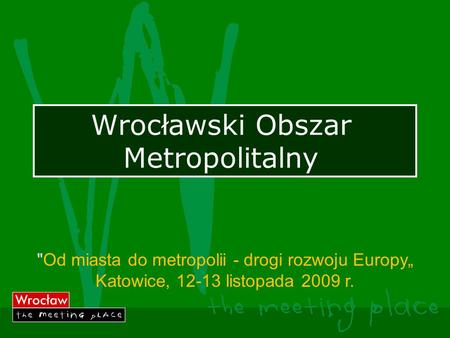 Wrocławski Obszar Metropolitalny