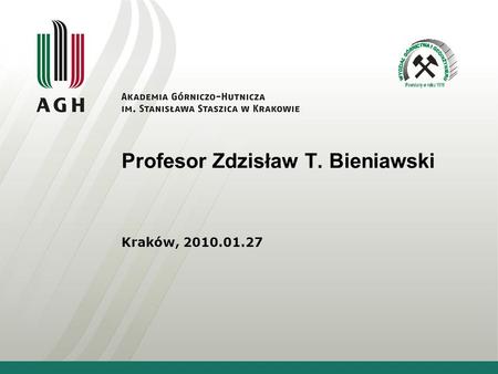 Profesor Zdzisław T. Bieniawski