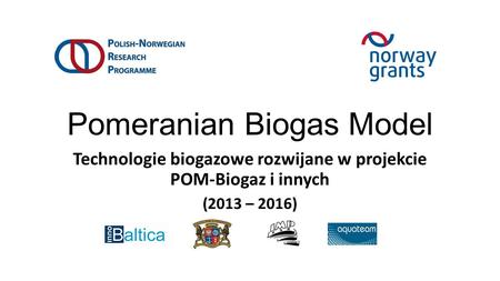 Pomeranian Biogas Model