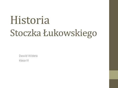 Historia Stoczka Łukowskiego