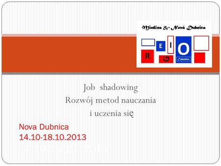 Job shadowing Rozwój metod nauczania i uczenia się