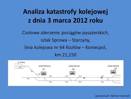 Analiza katastrofy kolejowej z dnia 3 marca 2012 roku