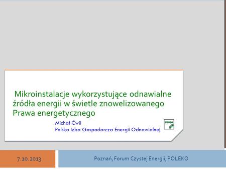 Odnawialne źródła Energii w Polsce