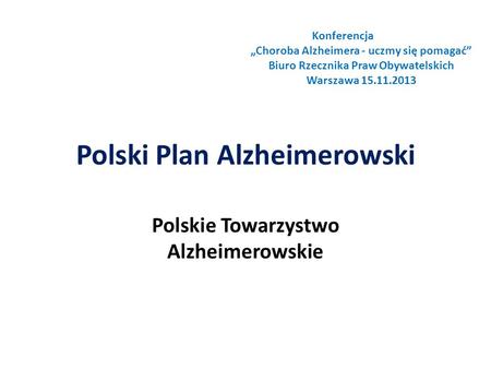 Polski Plan Alzheimerowski
