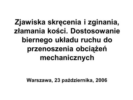 Warszawa, 23 października, 2006