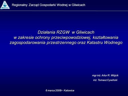 Regionalny Zarząd Gospodarki Wodnej w Gliwicach
