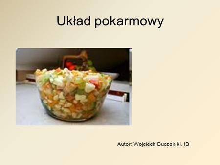 Układ pokarmowy Autor: Wojciech Buczek kl. IB.