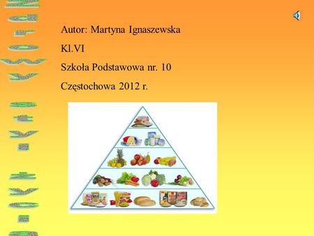 Zdrowy styl życia Zdrowy styl życia Autor: Martyna Ignaszewska Kl.VI