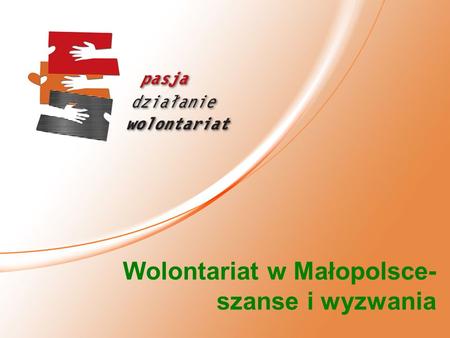 Wolontariat w Małopolsce-szanse i wyzwania