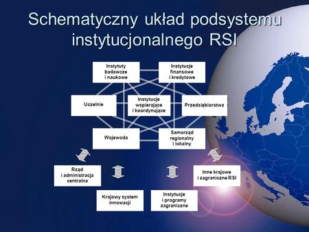 Schematyczny układ podsystemu instytucjonalnego RSI
