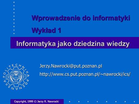 Informatyka jako dziedzina wiedzy