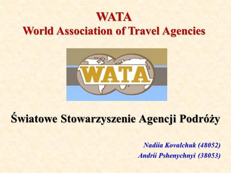 WATA World Association of Travel Agencies