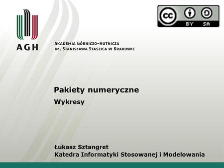 Pakiety numeryczne Wykresy Łukasz Sztangret Katedra Informatyki Stosowanej i Modelowania.