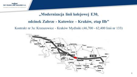 „Modernizacja linii kolejowej E30,