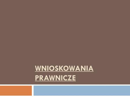 Wnioskowania prawnicze