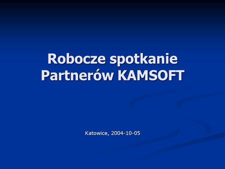 Robocze spotkanie Partnerów KAMSOFT