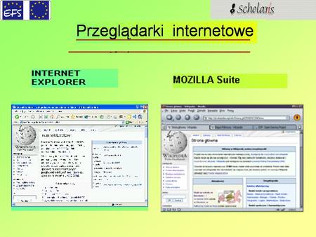 Chyba najczęściej używaną przeglądarką internetową jest INTERNET EXPLORER, bo jest ona domyślnie instalowana w wiodącym na rynku polskim oprogramowaniu.