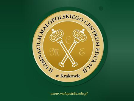 Www.malopolska.edu.pl. HISTORIA Gimnazjum rozpoczęło swoją działalność w roku szkolnym 2007 pod nazwą: I Gimnazjum Małopolskiego Centrum Edukacji, stanowiąc.