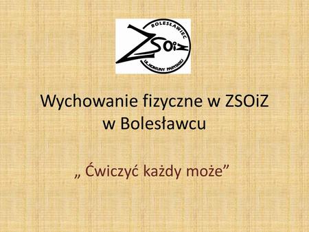 Wychowanie fizyczne w ZSOiZ w Bolesławcu