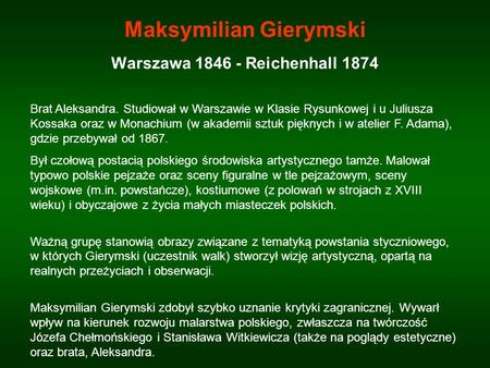 Maksymilian Gierymski Warszawa Reichenhall 1874