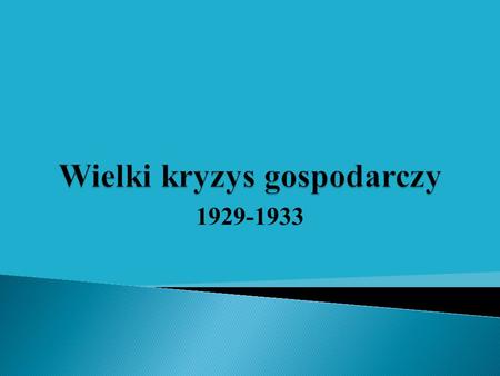 Wielki kryzys gospodarczy