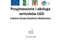Przyjmowanie i obsługa wniosków LGD Lokalna Grupa Działania Wadoviana 8 września 2009.