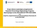 Grupa robocza wspierająca przygotowanie Kujawsko-Pomorskiego Regionalnego Programu Operacyjnego na lata 2014-2020 (K-P RPO 2014-2020) Zespół ds. programowania.