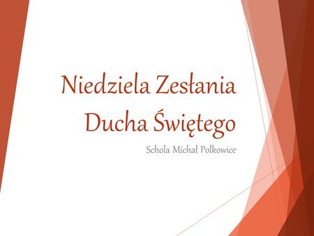 Niedziela Zesłania Ducha Świętego Schola Michał Polkowice.