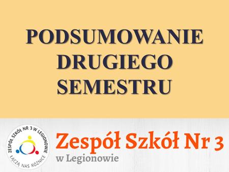 PODSUMOWANIE DRUGIEGO SEMESTRU. WYDARZENIA Spotkanie z Policjantem.