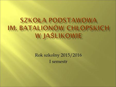 Rok szkolny 2015/2016 I semestr.  Daniel Brzozowski  Marek Karczewski  Damian Karluk  Wiktor Kasprzak  Karol Kiszczak  Michał Korzeniowski  Martyna.