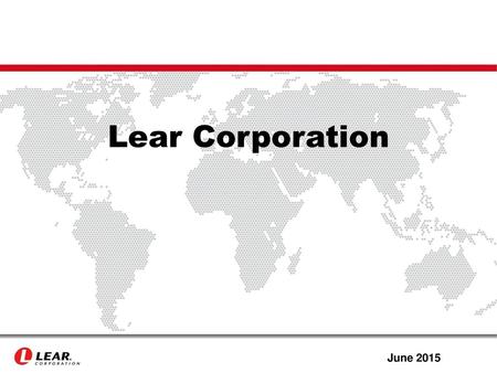 Lear Corporation June 2015.