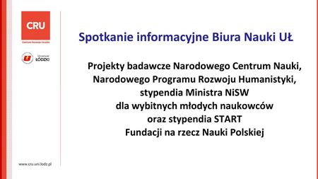 Spotkanie informacyjne Biura Nauki UŁ Fundacji na rzecz Nauki Polskiej