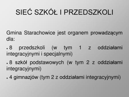 SIEĆ SZKÓŁ I PRZEDSZKOLI