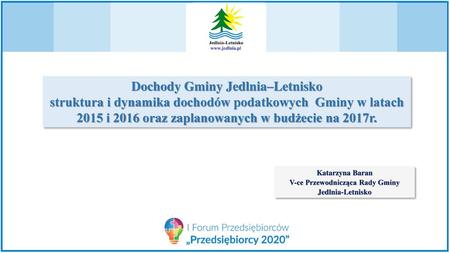 Dochody Gminy Jedlnia–Letnisko