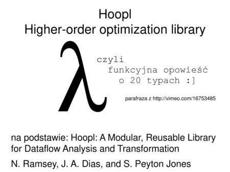 Hoopl Higher-order optimization library
