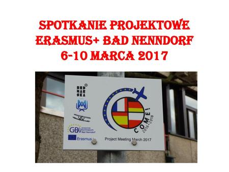 Spotkanie Projektowe Erasmus+ Bad Nenndorf 6-10 marca 2017