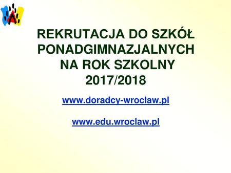 REKRUTACJA DO SZKÓŁ PONADGIMNAZJALNYCH