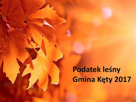 Podatek leśny Gmina Kęty 2017