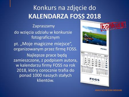 Konkurs na zdjęcie do KALENDARZA FOSS 2018