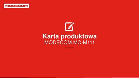 Karta produktowa MODECOM MC-M111.