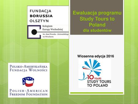 Ewaluacja programu Study Tours to Poland dla studentów