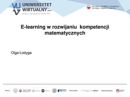 E-learning w rozwijaniu kompetencji matematycznych