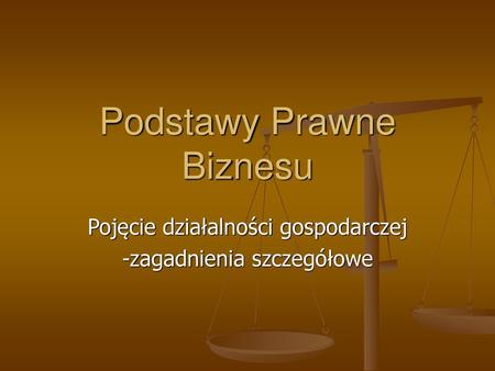 Podstawy Prawne Biznesu