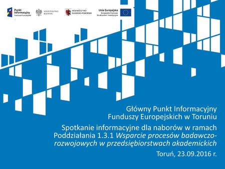 Główny Punkt Informacyjny Funduszy Europejskich w Toruniu