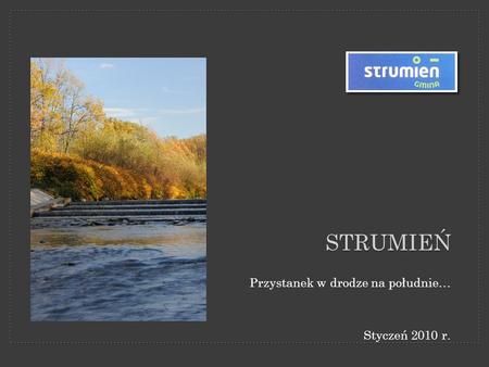 Strumień Przystanek w drodze na południe… Styczeń 2010 r.