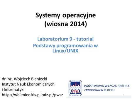 Systemy operacyjne (wiosna 2014)