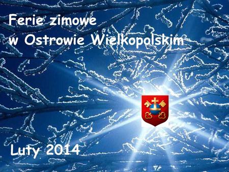 Ferie zimowe w Ostrowie Wielkopolskim Luty 2014.