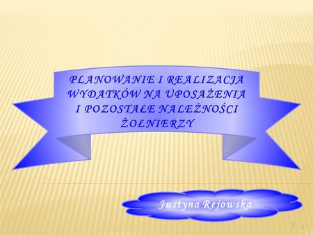 PLANOWANIE I REALIZACJA WYDATKÓW NA UPOSAŻENIA