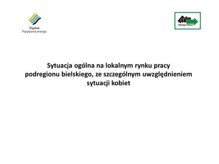 Sytuacja ogólna na lokalnym rynku pracy podregionu bielskiego, ze szczególnym uwzględnieniem sytuacji kobiet.