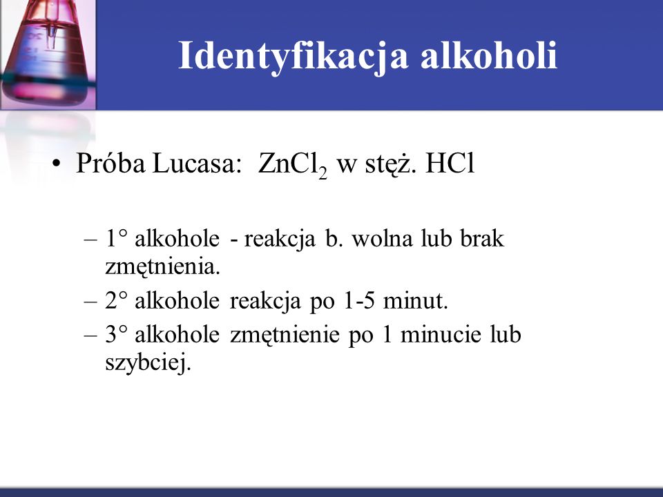 Identyfikacja alkoholi